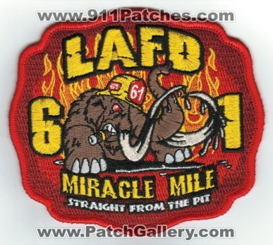 Los Angeles City Fire Department Station 61 (California)
Thanks to Paul Howard for this scan. 
Keywords: lafd dept. l.a.f.d.