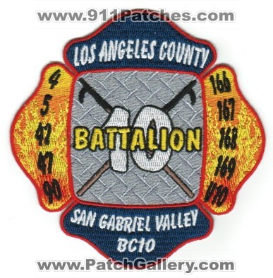 Los Angeles County Fire Department Battalion 10 (California)
Thanks to Paul Howard for this scan. 
Keywords: la l.a. co. dept. san gabriel valley bc10 station 4 5 42 47 90 166 167 168 169 