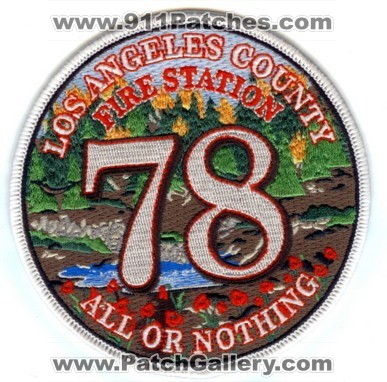 Los Angeles County Fire Department Station 78 (California)
Thanks to Paul Howard for this scan.
Keywords: l.a. la co. f.d. fd dept.