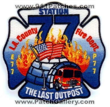 Los Angeles County Fire Department Station 77 (California)
Thanks to Paul Howard for this scan. 
Keywords: lacofd l.a.c.o.f.d. dept. e77 p77 engine pumper