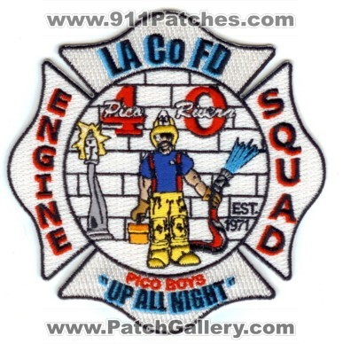 Los Angeles County Fire Department Station 40 (California)
Thanks to Paul Howard for this scan. 
Keywords: lacofd l.a.c.o.f.d. dept. engine squad pico rivera