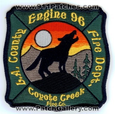 Los Angeles County Fire Department Station 96 (California)
Thanks to Paul Howard for this scan. 
Keywords: lacofd l.a.c.o.f.d. dept. coyote creek engine co. company