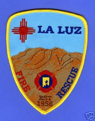 La Luz Fire Rescue
Thanks to PaulsFirePatches.com for this scan.
Keywords: new mexico