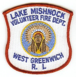 Lake Mishnock Volunteer Fire Dept
Thanks to PaulsFirePatches.com for this scan.
Keywords: rhode island department west greenwich