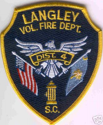 Langley Vol Fire Dept
Thanks to Brent Kimberland for this scan.
Keywords: south carolina volunteer department district 4