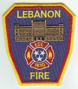 Lebanon Fire
Thanks to PaulsFirePatches.com for this scan.
Keywords: tennessee