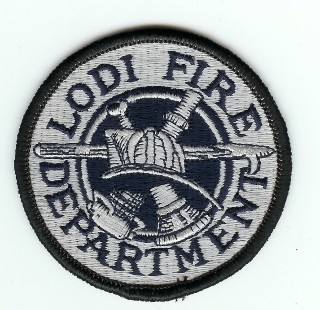 Lodi Fire Department
Thanks to PaulsFirePatches.com for this scan.
Keywords: california