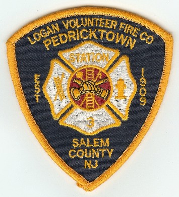 Logan Volunteer Fire Co
Thanks to PaulsFirePatches.com for this scan.
Keywords: new jersey company pedricktown salem county station 3
