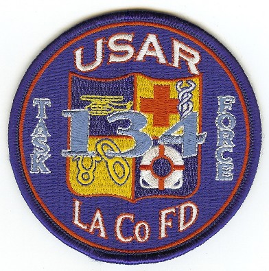 Los Angeles County Fire Task Force 134 USAR
Thanks to PaulsFirePatches.com for this scan.
Keywords: california urban search and rescue la co fd