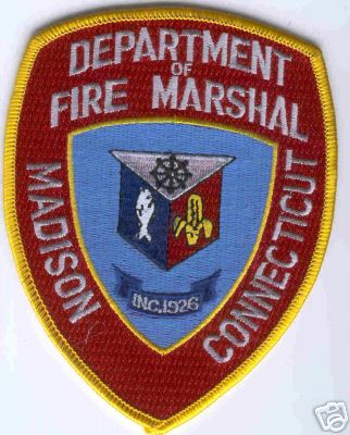 Madison Department of Fire Marshal
Thanks to Brent Kimberland for this scan.
Keywords: connecticut