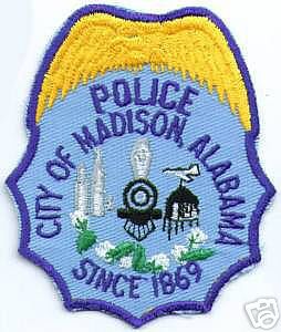 Madison Police (Alabama)
Thanks to apdsgt for this scan.
Keywords: city of