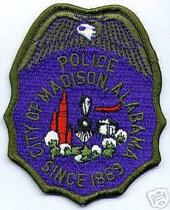 Madison Police (Alabama)
Thanks to apdsgt for this scan.
Keywords: city of