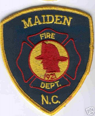 Maiden Fire Dept
Thanks to Brent Kimberland for this scan.
Keywords: north carolina department