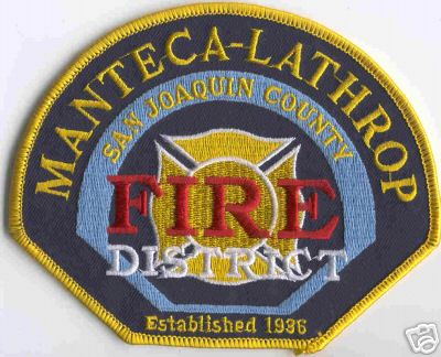 Manteca Lathrop Fire District
Thanks to Brent Kimberland for this scan.
Keywords: california san joaquin county
