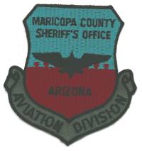 Maricopa County Sheriff's Office Aviation Division (Arizona)
Thanks to BensPatchCollection.com for this scan.
Keywords: sheriffs helicopter