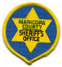 Maricopa County Sheriff's Office (Arizona)
Thanks to BensPatchCollection.com for this scan.
Keywords: sheriffs