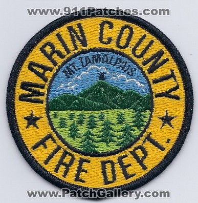 Marin County Fire Department (California)
Thanks to Paul Howard for this scan. 
Keywords: dept. mt. mount tamalpais