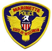 Marinette Police (Wisconsin)
Thanks to BensPatchCollection.com for this scan.
