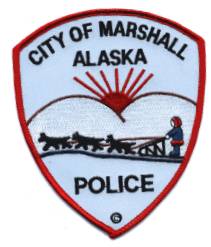 Marshall Police (Alaska)
Thanks to BensPatchCollection.com for this scan.
Keywords: city of