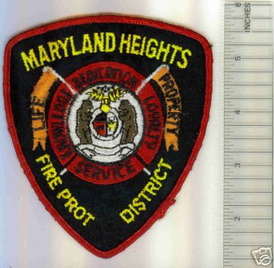 Maryland Heights Fire Prot District (Missouri)
Thanks to Mark C Barilovich for this scan.
Keywords: protection