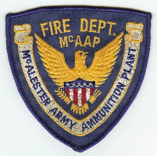 McAlester Army Ammunition Plant Fire Dept
Thanks to PaulsFirePatches.com for this scan.
Keywords: oklahoma department us mcaap