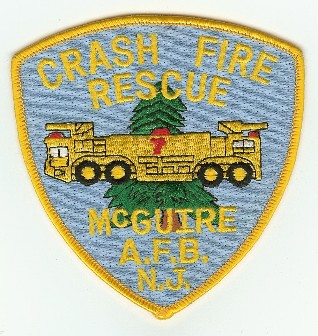 McGuire AFB Crash Fire Rescue
Thanks to PaulsFirePatches.com for this scan.
Keywords: new jersey air force base usaf cfr arff aircraft