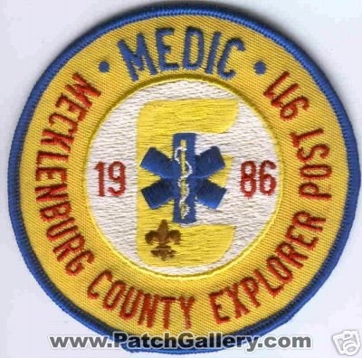 Mecklenburg County Medic Explorer Post 911
Thanks to Brent Kimberland for this scan.
Keywords: north carolina ems