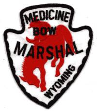 Medicine Bow Marshal (Wyoming)
Thanks to BensPatchCollection.com for this scan.
