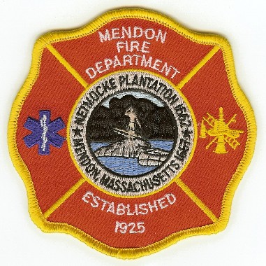 Mendon Fire Department
Thanks to PaulsFirePatches.com for this scan.
Keywords: massachusetts