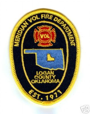 Meridian Vol Fire Department
Thanks to PaulsFirePatches.com for this scan.
County: Logan
Keywords: oklahoma volunteer