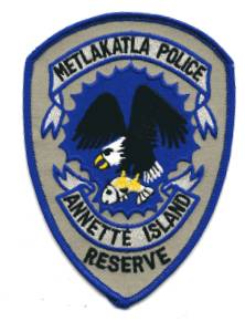 Metlakatla Police (Alaska)
Thanks to BensPatchCollection.com for this scan.
Keywords: annette island