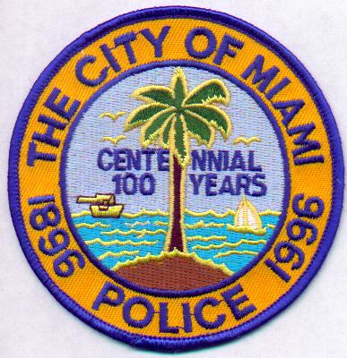 Miami Police 100 Years
Thanks to EmblemAndPatchSales.com for this scan.
Keywords: florida city of