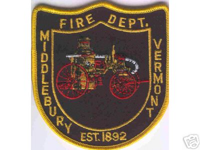Middlebury Fire Dept
Thanks to Brent Kimberland for this scan.
Keywords: vermont department