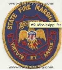 Mississippi State Fire Marshal (Mississippi)
Thanks to Mark Hetzel Sr. for this scan.
