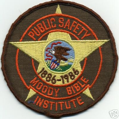 Moody Bible Institute Public Safety (Illinois)
Thanks to Jason Bragg for this scan.
Keywords: police dps