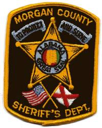 Morgan County Sheriff's Dept (Alabama)
Thanks to BensPatchCollection.com for this scan.
Keywords: sheriffs department