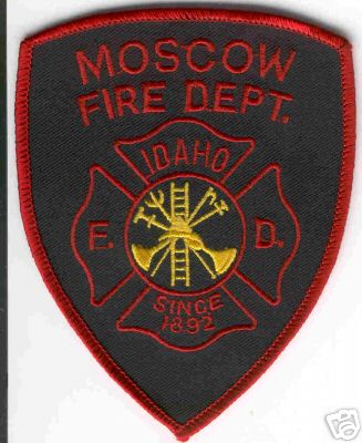 Moscow Fire Dept
Thanks to Brent Kimberland for this scan.
Keywords: idaho department f.d. fd