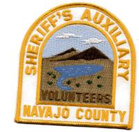 Navajo County Sheriff's Auxiliary Volunteers (Arizona)
Thanks to BensPatchCollection.com for this scan.
Keywords: sheriffs