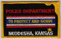 Neodesha Police Department
Thanks to BlueLineDesigns.net for this scan.
Keywords: kansas
