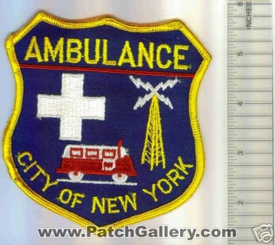 New York Ambulance
Thanks to Mark C Barilovich for this scan.
Keywords: ems city of