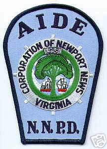 Newport News Police Department Aide (Virginia)
Thanks to apdsgt for this scan.
Keywords: nnpd n.n.p.d.