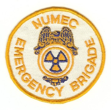 NUMEC Nuclear Materials Equipment Corporation Emergency Brigade
Thanks to PaulsFirePatches.com for this scan.
Keywords: new jersey fire
