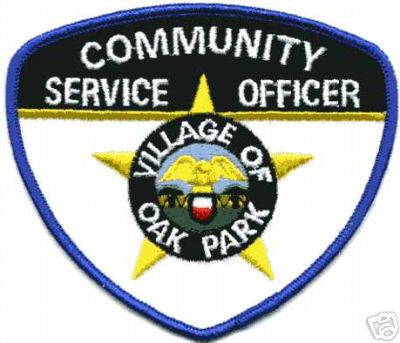 Oak Park Police Community Service Officer (Illinois)
Thanks to Jason Bragg for this scan.
Keywords: village of