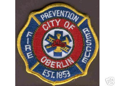 Oberlin Fire Rescue
Thanks to Brent Kimberland for this scan.
Keywords: ohio city of