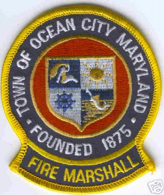 Ocean City Fire Marshall
Thanks to Brent Kimberland for this scan.
Keywords: maryland town of