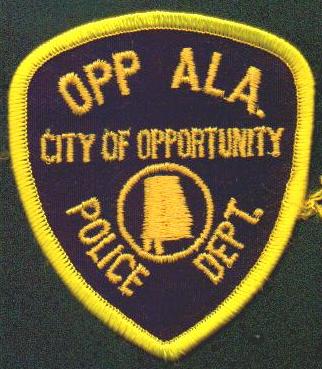 Opp Police Dept
Thanks to EmblemAndPatchSales.com for this scan.
Keywords: alabama department