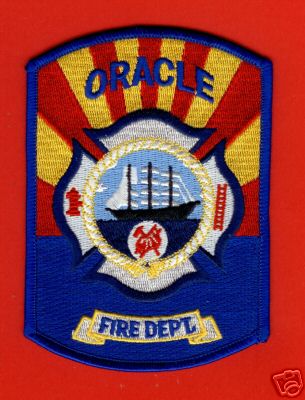 Oracle Fire Dept
Thanks to PaulsFirePatches.com for this scan.
Keywords: arizona department