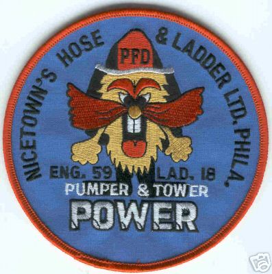 Philadelphia Fire Engine 59 Ladder 18
Thanks to Brent Kimberland for this scan.
Keywords: pennsylvania department dept pfd pumper tower