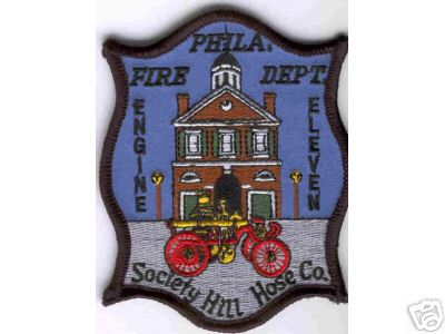 Philadelphia Fire Engine 11
Thanks to Brent Kimberland for this scan.
Keywords: pennsylvania department dept eleven society hill hose company pfd