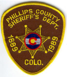 Phillips County Sheriff's Dept
Thanks to Enforcer31.com for this scan.
Keywords: colorado department sheriffs